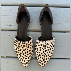 Jenni Kayne D'Orsay Flats in Cheetah Print Pony, size 39.5 /8.5